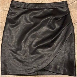 faux leather mini skirt